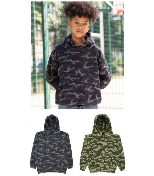 JH014B AWD Kid's Camo Hoodie